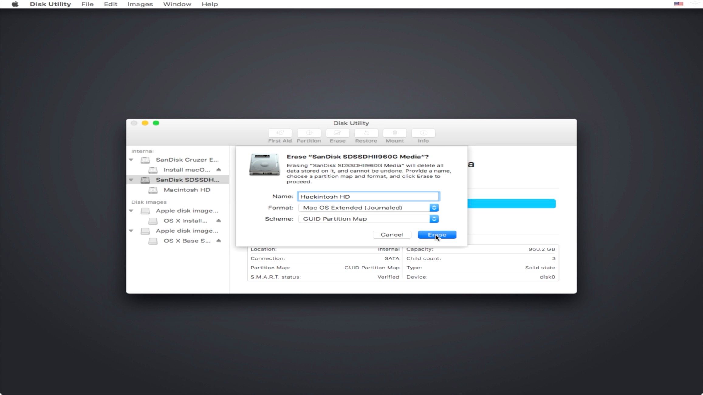 check if a disk is formated for osx